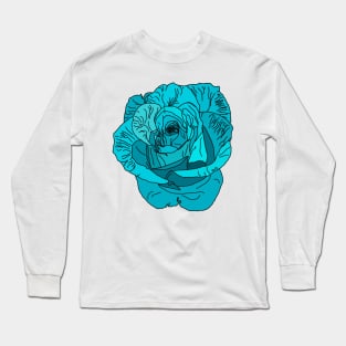 Turquoise rose Long Sleeve T-Shirt